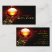 ジュエリーのデザインか一般的な名刺のテンプレート 名刺 (正面/裏面)