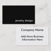 ジュエリーのデザインの名刺 名刺 (正面/裏面)