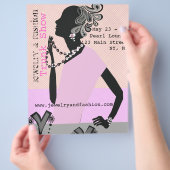 ジュエリーのファッションのトランクショーの美しいモデル チラシ (手)