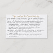 ジュエリーのプロフィールカード 名刺 (裏面)