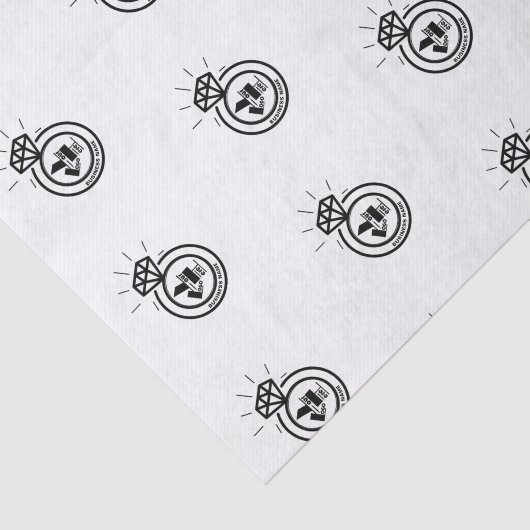 ジュエリーの会社名ブランドロゴのパッシンプルケージ 薄葉紙 (詳細)