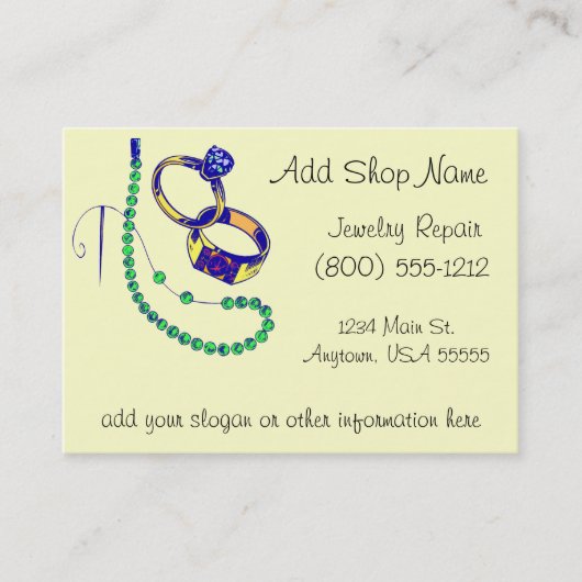 ジュエリーの修理工場 名刺 (正面)