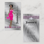 ジュエリーの名刺のアフリカ系アメリカ人のシマウマの王冠 名刺 (正面/裏面)