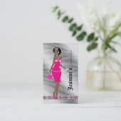 ジュエリーの名刺のアフリカ系アメリカ人のシマウマの王冠 名刺 (スタンド正面)