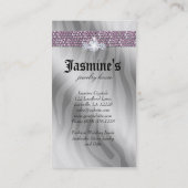 ジュエリーの名刺のアフリカ系アメリカ人のシマウマの王冠 名刺 (裏面)