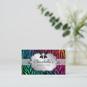 ジュエリーの名刺のシマウマの虹の弓ハート 名刺 (スタンド正面)