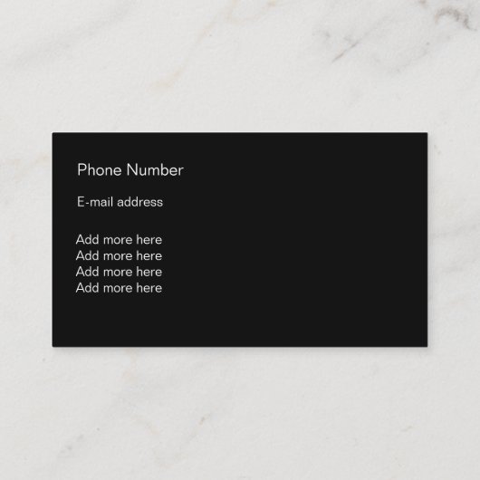 ジュエリーの名刺のデザイン 名刺 (裏面)