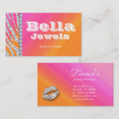 ジュエリーの名刺のメーキャップアーティストのCosmetology 名刺 (正面/裏面)