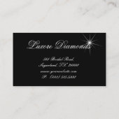 ジュエリーの名刺のレースのピンクの青のハート 名刺 (裏面)