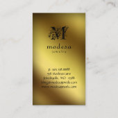 ジュエリーの名刺の婚約指輪の金ゴールドV 名刺 (裏面)