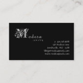 ジュエリーの名刺の婚約指輪の黒 名刺 (裏面)