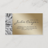 ジュエリーの名刺の日焼けの女性のシマウマの銀G 名刺 (裏面)