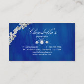 ジュエリーの名刺の花の青い銀製のダイヤモンド 名刺 (裏面)
