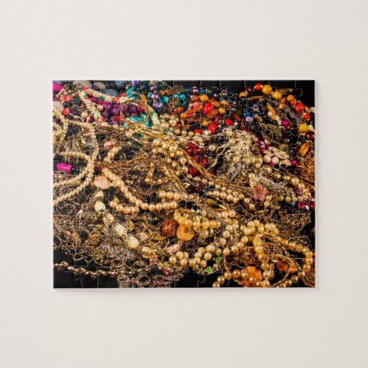 ジュエリーの宝物箱110部分のパズル ジグソーパズル (横)