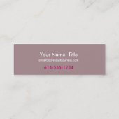 ジュエリーの表示プロフィールカード スキニー名刺 (裏面)