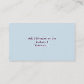 ジュエリーの買物客の名刺 名刺 (裏面)