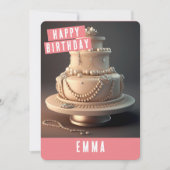 ジュエリーをテーマにした誕生日カード シーズンカード (正面)