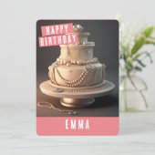 ジュエリーをテーマにした誕生日カード シーズンカード (スタンド正面)