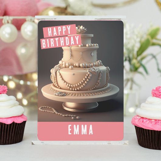 ジュエリーをテーマにした誕生日カード シーズンカード