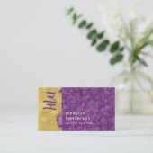 ジュエリーアメジスト金ゴールドブラシQRコードソーシャルメディア 名刺 (スタンド正面)