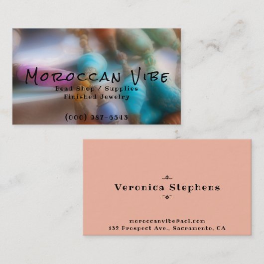 ジュエリーアーティストの名刺 名刺 (正面/裏面)