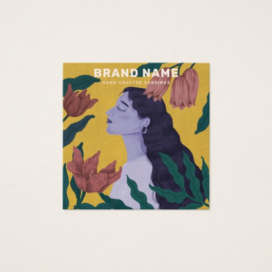 ジュエリーイヤリングホルダー植物花女性 (正面)