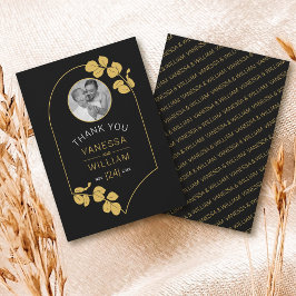 ジュエリーインスパイアのフレームと離れ サンキューカード