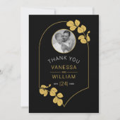 ジュエリーインスパイアのフレームと離れ サンキューカード (正面)