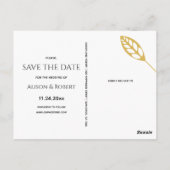 ジュエリーインスパイアフレームとイニシャル日付の保存 ポストカード (裏面)