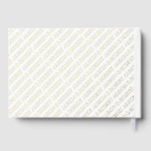 ジュエリーインスパイアフレーム、イニシャル金ゴールドフォイル結婚ズ ゲストブック (裏面)