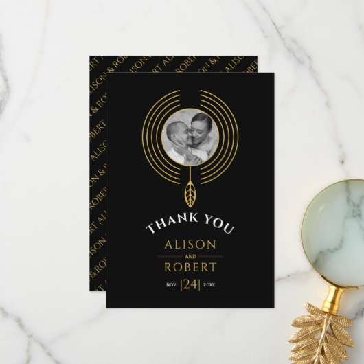 ジュエリーインスパイアフレーム（写真付き） サンキューカード (正面/裏面インサイチュ)