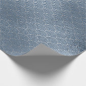 ジュエリーウェーブアールデコブルーシルバービップ ラッピングペーパー (角)