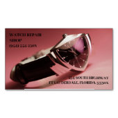 ジュエリーウォッチ修理ストアヴィンテージウォッチ マグネット名刺 (正面)