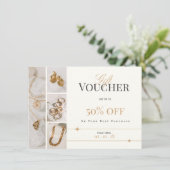 ジュエリーエレガントギフト券 | 金ゴールド割引券 (スタンド正面)