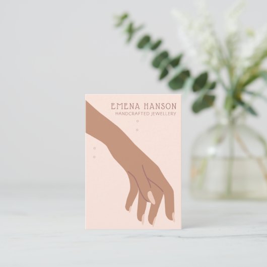 ジュエリーエレガントクラフターブレスレットハンドディスプレイカード 名刺 (スタンド正面)