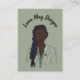 ジュエリーエレガントボス女性1ピン名刺 名刺