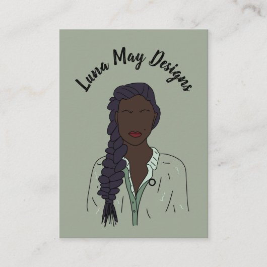 ジュエリーエレガントボス女性1ピン名刺 名刺 (正面)