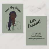 ジュエリーエレガントボス女性1ピン名刺 名刺 (正面/裏面)