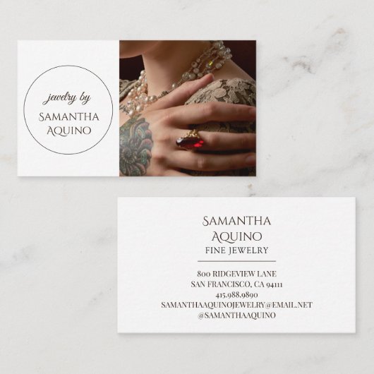 ジュエリーエレガントメーカー 名刺 (正面/裏面)