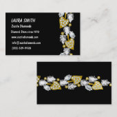 ジュエリーカスタマイズ可能な名刺 – 黒 名刺 (正面/裏面)