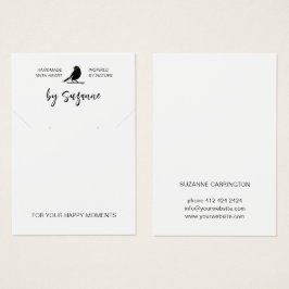 ジュエリーカスタムイヤリング表示カードテンプレート