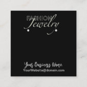 ジュエリーカスタムイヤリング表示カード スクエア名刺 (正面)
