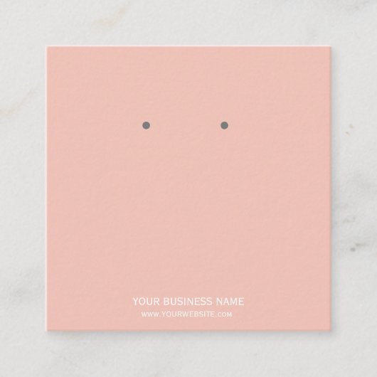 ジュエリーカスタムイヤリング表示カード スクエア名刺 (正面)