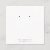 ジュエリーカスタムイヤリング表示カード スクエア名刺 (正面)