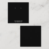 ジュエリーカスタムイヤリング表示カード スクエア名刺 (正面/裏面)