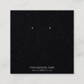 ジュエリーカスタムイヤリング表示カード スクエア名刺 (正面)