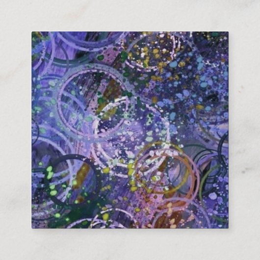 ジュエリーカスタムイヤリング表示カード スクエア名刺 (裏面)