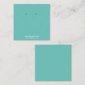 ジュエリーカスタムイヤリング表示カード スクエア名刺 (正面/裏面)