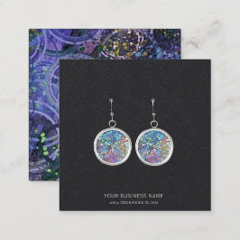 ジュエリーカスタムイヤリング表示カード スクエア名刺