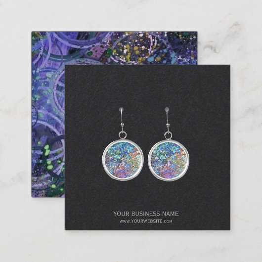 ジュエリーカスタムイヤリング表示カード スクエア名刺
